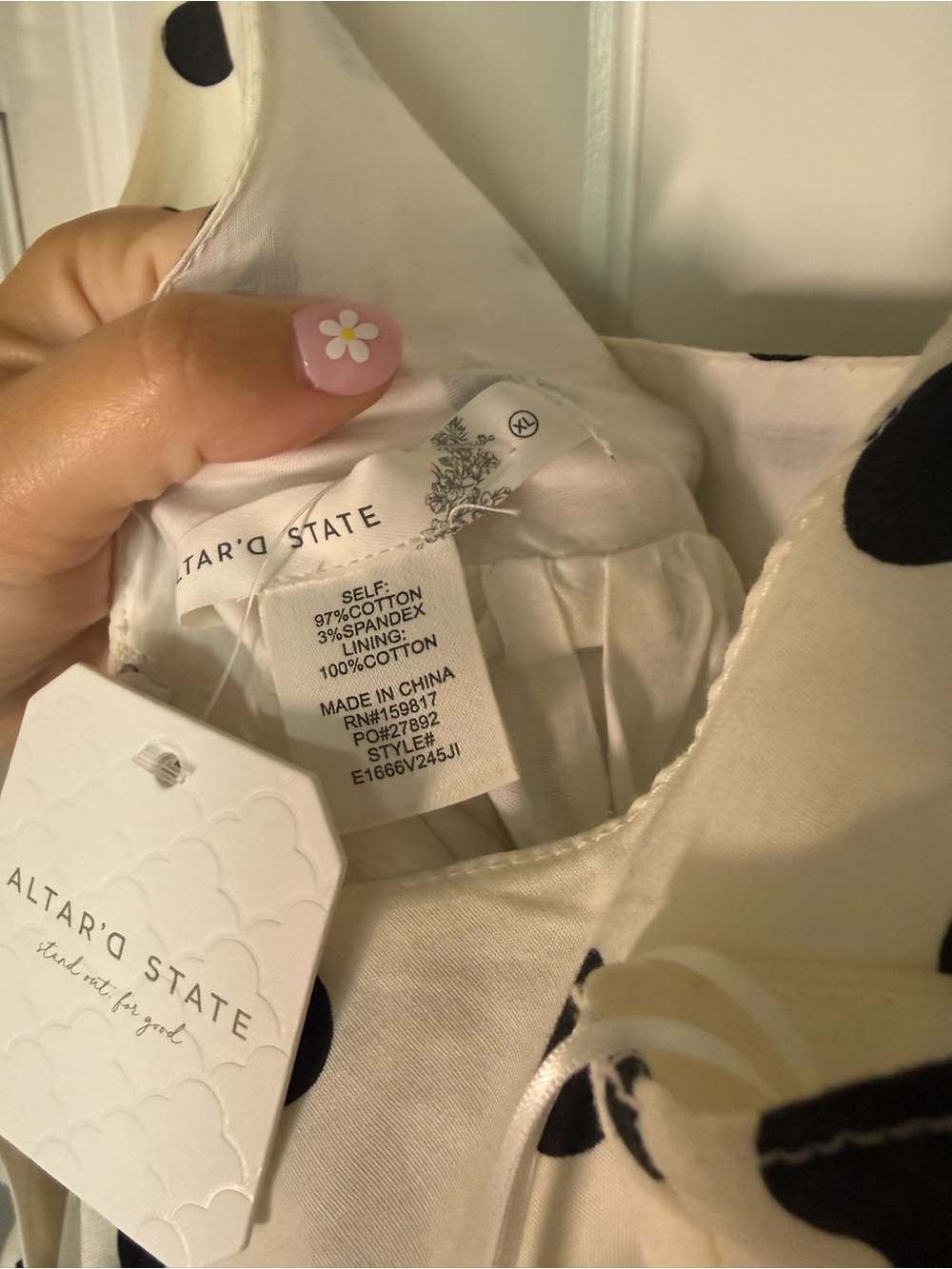 Altar'd State White Polka Dot Mini Dress - Picture 2 of 5